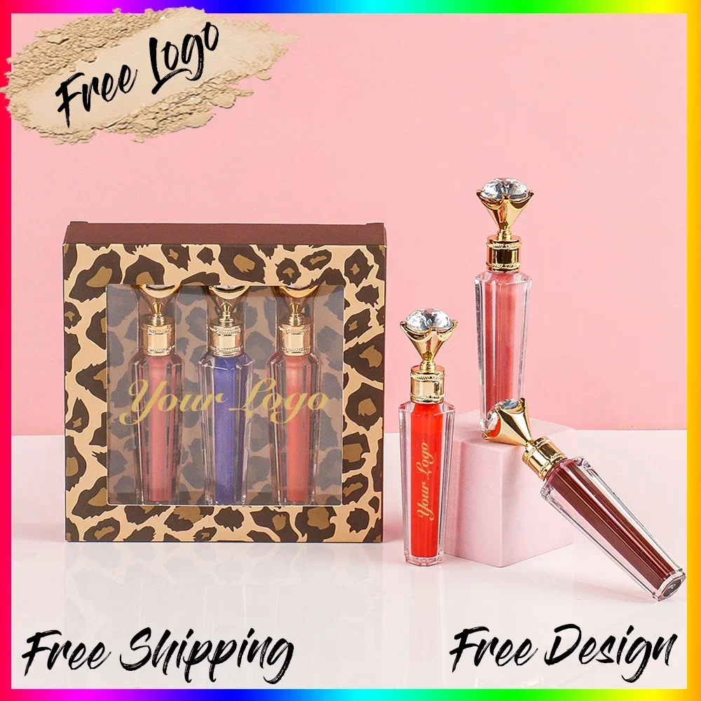 Diamond Tube Waterproof Lipgloss Makeup Sets Private Label Lip Kit Makeup Set