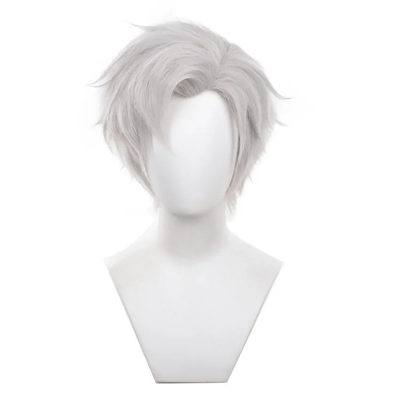 لعبة الحب والمساحة العميقة تأثيري الباروكات سيلوس 30 سنتيمتر الشعر القصير سيلوس تأثيري مقاومة للحرارة الاصطناعية الشعر الطرف + غطاء شعر مستعار @ 0Z *