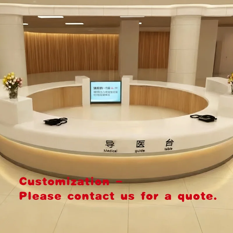 custom.Customized Modern Curved Hospital Nurse Station Reception Desk Clinic Dental Hospital