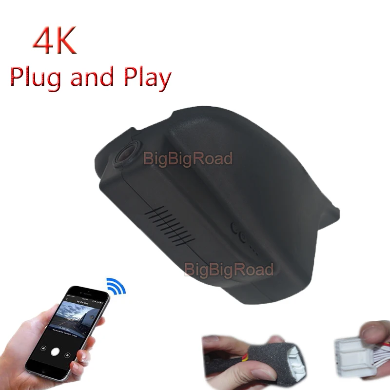4K Plug And Play Car DVR Wifi Video Recorder Dash Cam Camera Wide Angle For Jeep Guide Compass 200T 2017 2018 2019 FHD 2160P