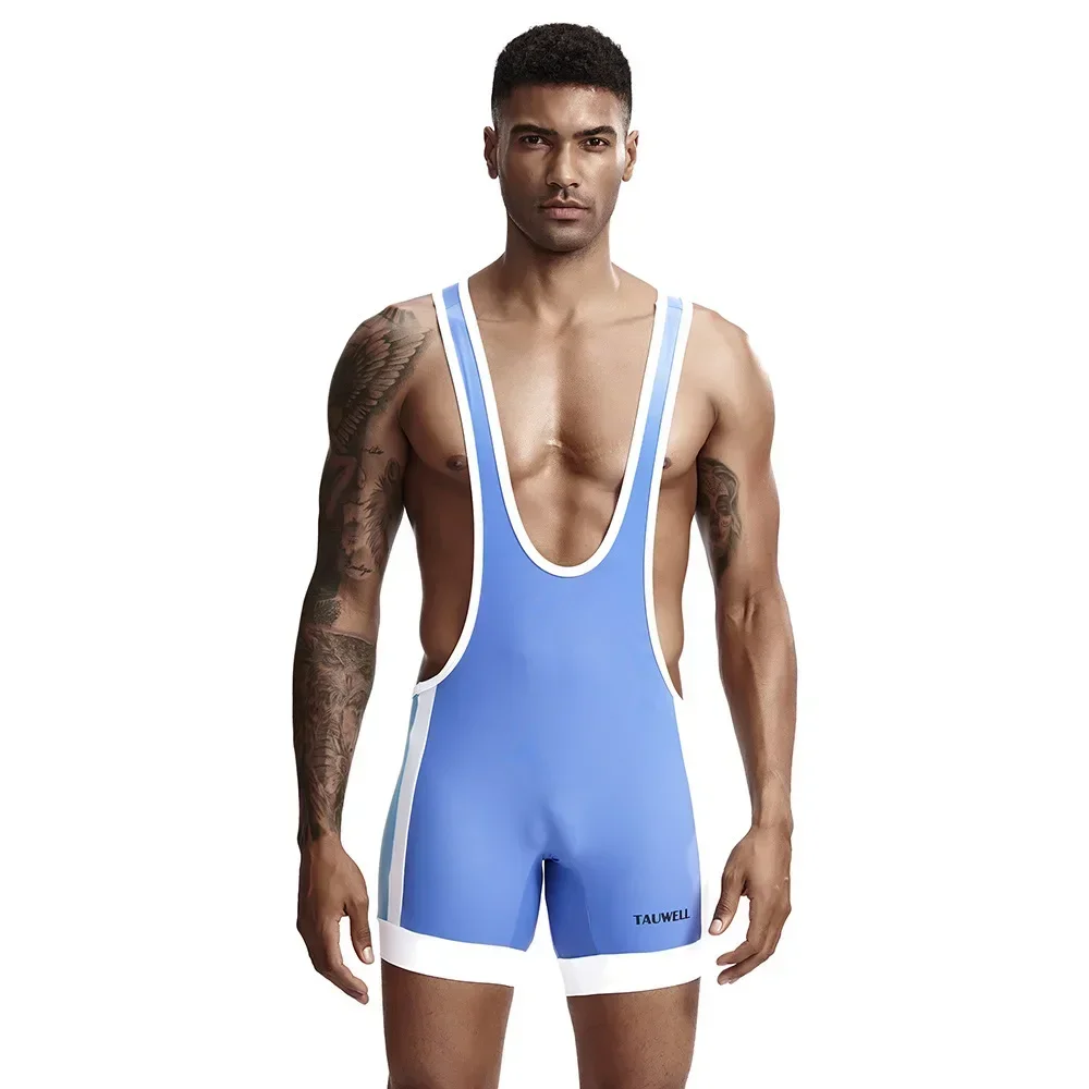 

Workout Bodysuit for Men Wrestling Singlet Fitness Jogs Vest Bodybuilding Jumpsuit Onesie Training Sportswear Sports Undershirts