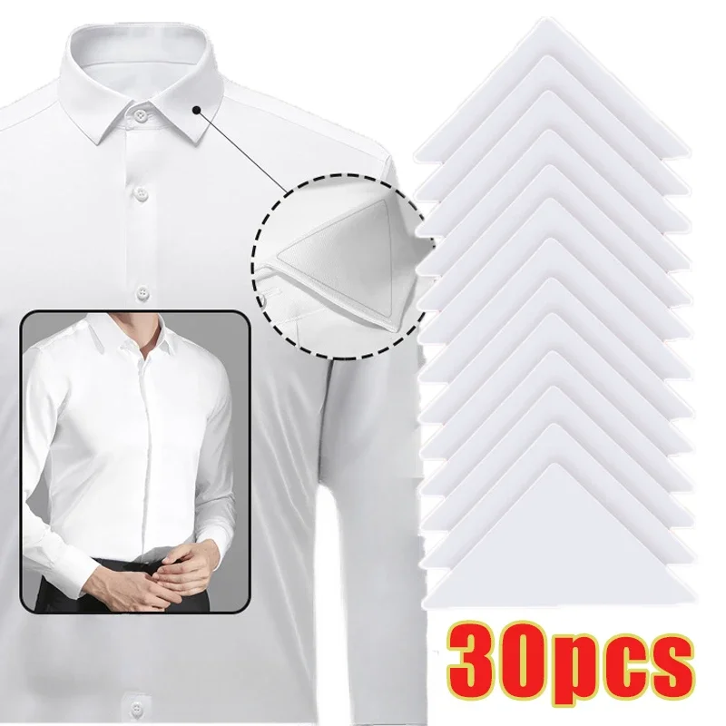 Shirt Collar Styling Stickers T-Shirt Stand Collar Stays Anti-roll Fixed Pads Self-adhesive Invisible Patches Accessories