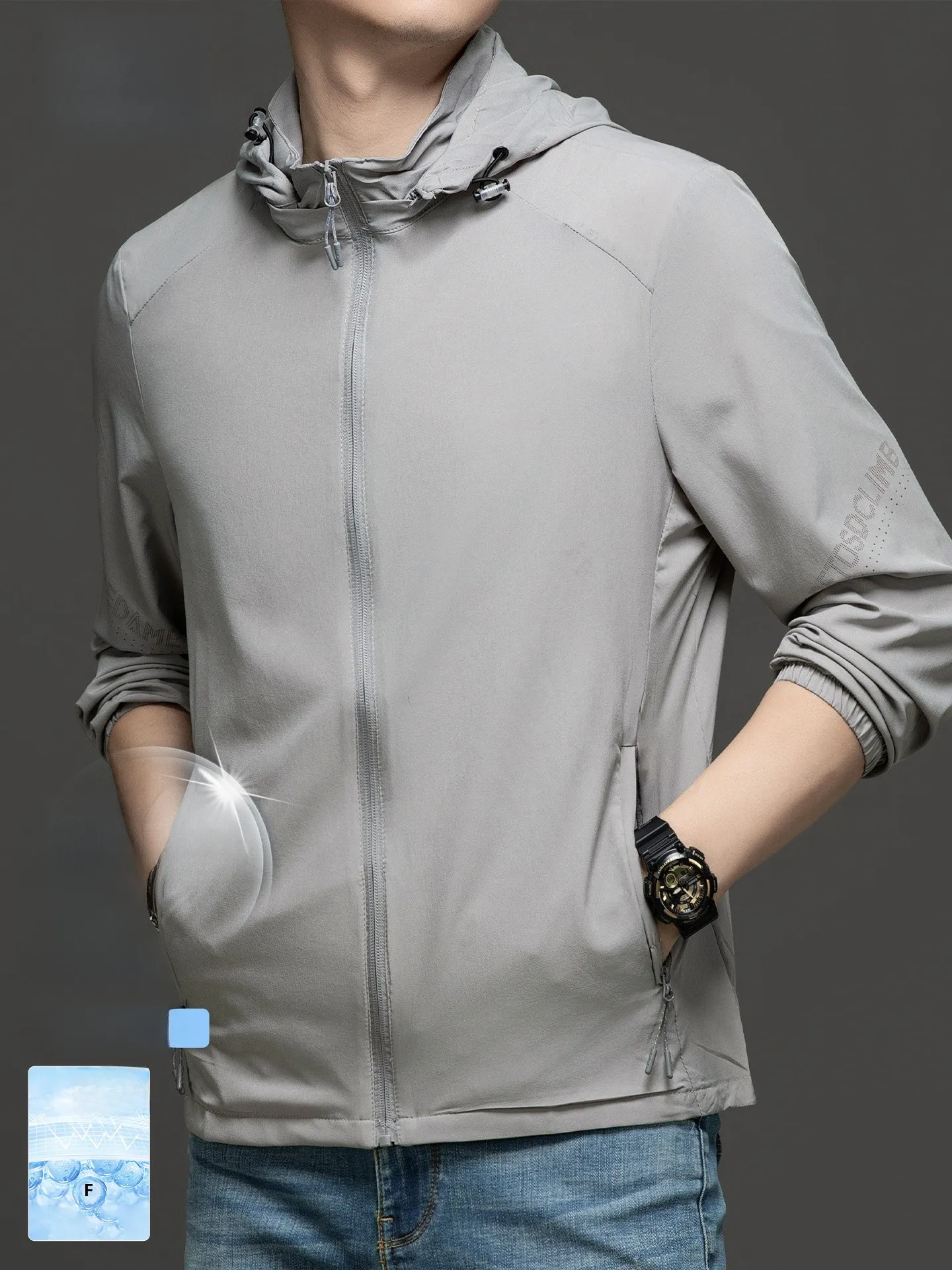 ice-silk-quick-dry-uv-protection-clothing-men's-summer-thin-removable-hat-fishing-sun-protection-clothing-lightweight-breathable