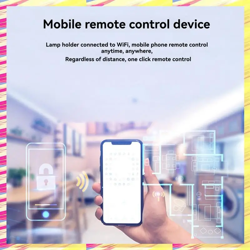 

ABJJ Wifi E26 E27 Умный держатель лампы без проводки Приложение Дистанционное управление Таймер Поддержка Alexa/Google Home и других голосовых управлений