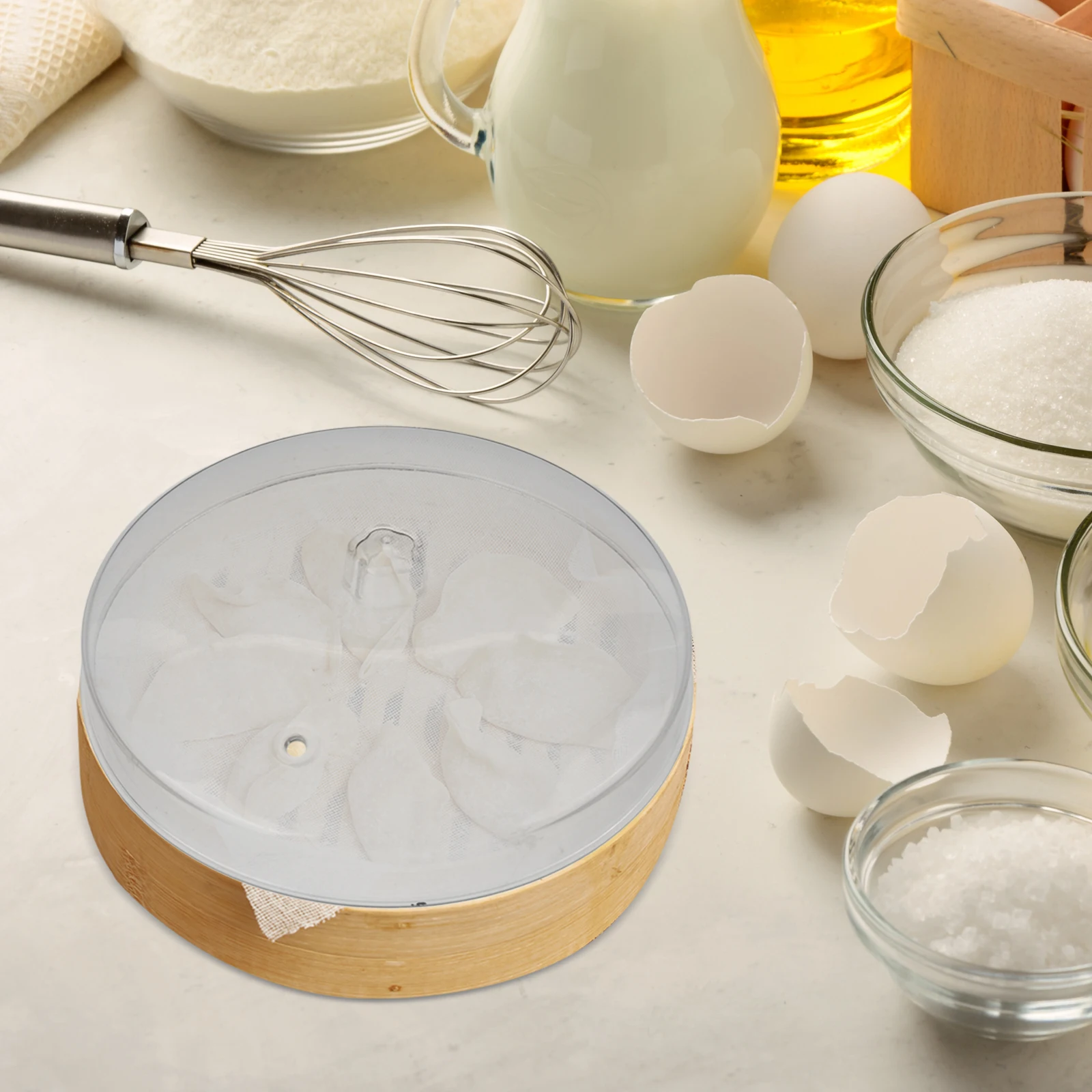 

Clear Plastic Steamer Lid 16CM Transparent Cover Cooking Pots Accessories Keeps Heat Nutrients Food Serving Dome