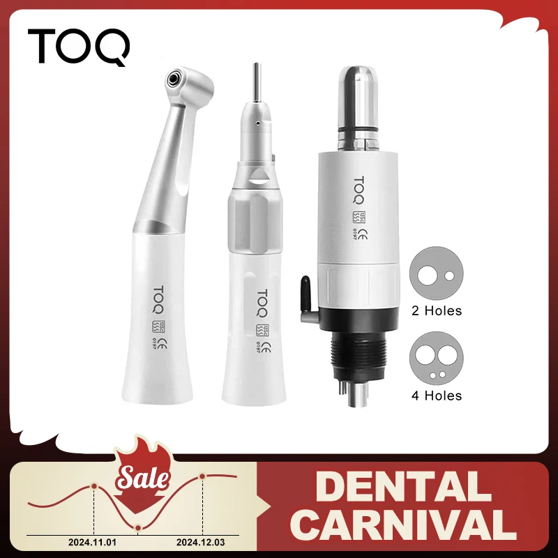 Dental Low Speed Contra Angle Mini Air Motor 4 Holes Available for Dentist Straight Handpiece Kit Low Speed Contra Angle  4 Hole