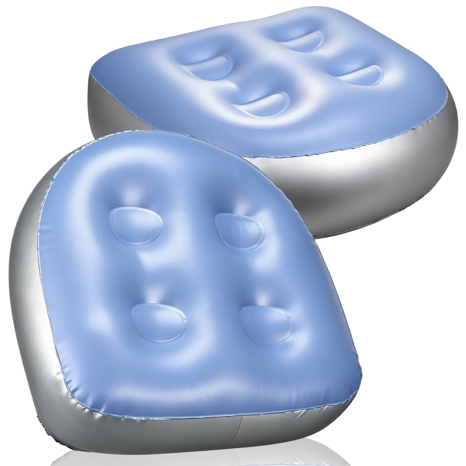 2pcs Inflatable Bath Cushion Seat Bath SPA Cushion Bathing Pool Inflatable Water Injection Dual-Purpose Cushion Tub Seat Pads