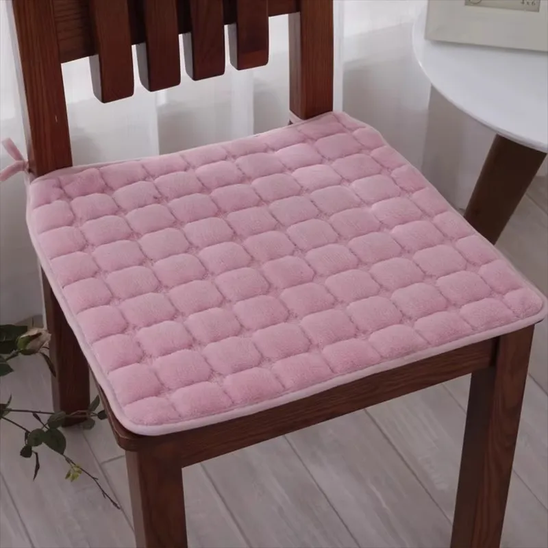 Modern Style Solid Color Home Dining Chair Cushion Four Season Universal Non-slip Chair Mat Office Sedentary Computer Chair Pad