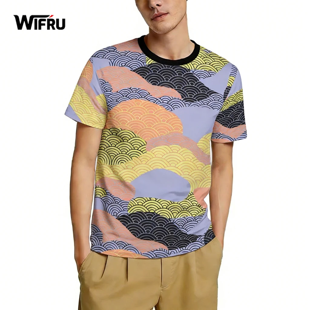 

Men's Outdoor Jogging Sports Quick-drying Tees Fashion Multi-color Graphic T-shirt Gym Fitness Unisex Breathable Tops Streetwear