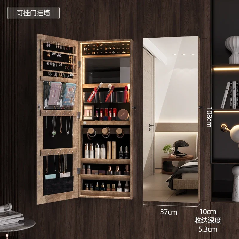 Customizable Bedroom Full Mirror, Multifunctional Jewelry Cabinet, Full Mirror
