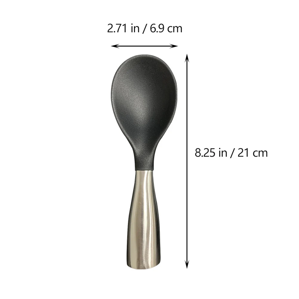 

Rice Spoon Paddle Stainless Steel Handle Non-Stick Silicone Standing Spatula For Rice Cooker Scoop Sticky Food Space