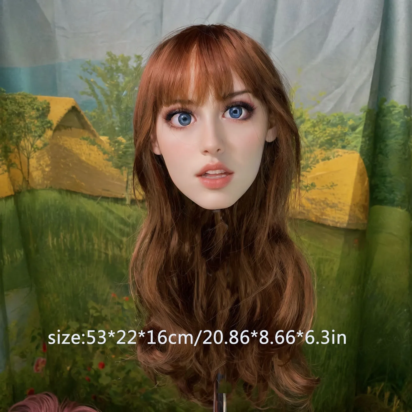 نموذج عنقودية من الحرير لشخصية الرسوم المتحركة على شكل حيوان كرتوني، لون شعر عشوائي