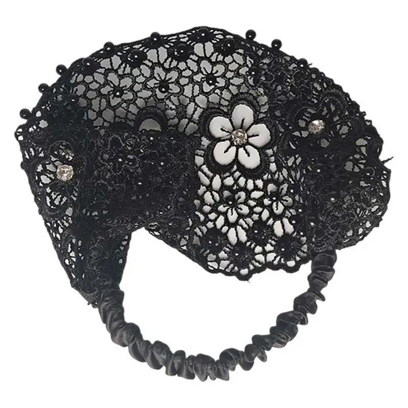 الأزهار الجوف خارج عقال نمط جديد مطرز واسعة حافة رباط شعر للنساء فعالة الشعر الأبيض تغطي الشعر التبعي عقال