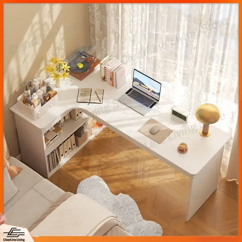

Modern Multi Functional Dresser with Mirror Makeup Table Bookshelf Storage Cabinet for Small Apartment Bedroom Student Desk