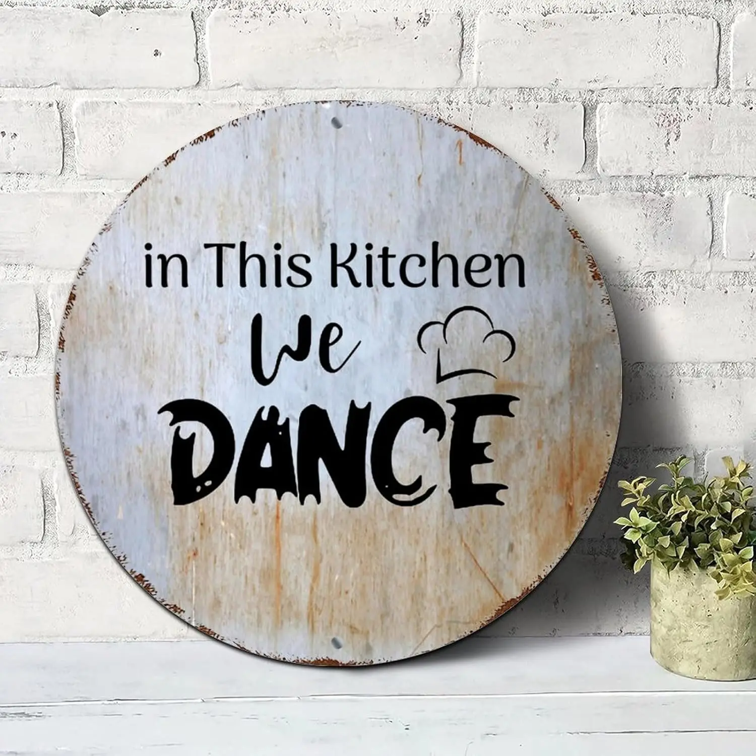 G1، Mighun في هذه المطبخ نحن نرقص علامات القصدير المعدنية المستديرة يسوع إقتباس جدار معدني الفن جدار تسجيل لوحات الحائط جدار المزرعة