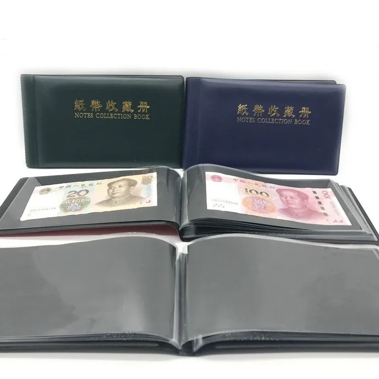 20 stron kolekcja papierowych banknotów kolekcja albumów kieszeni banknot pieniędzy dla kolekcjonera luźny liść obudowa ochronna arkusza