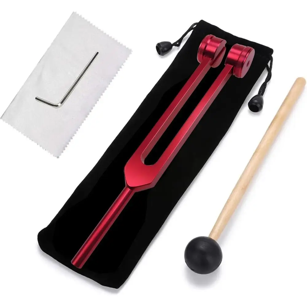 

Ergonomic 128 Hz Tuning Fork Set Aluminum Adjustable Ear Cleaner and Vibration Tool Portable with Storage Bag