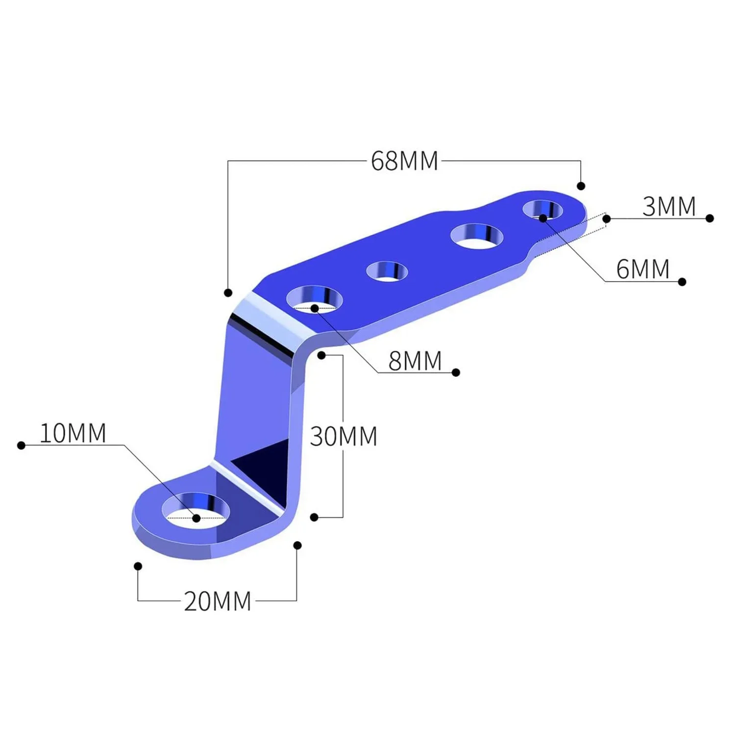1-3PC Motorcycle LED Headlight Bracket Rearview Mirror Lamp Spotlight Extension Holder Clamp Motorbike Scooter Accessories image 6