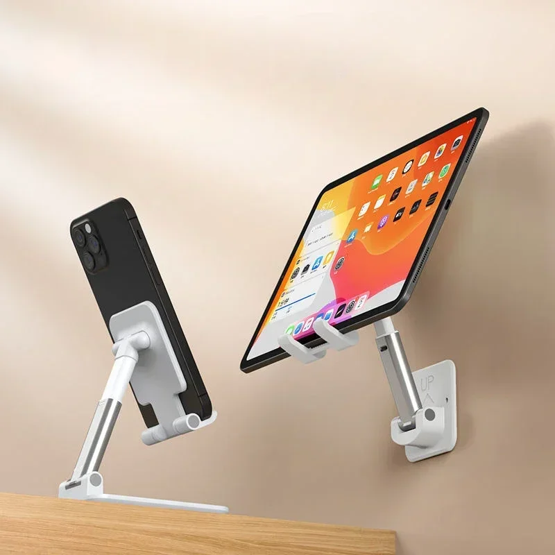 Wall Sticker Mount Tablet Stand Stretchable Arm Cell Phone Wall Holder Adjustable Wall Stand for IPad IPhone 4-12inch Universal