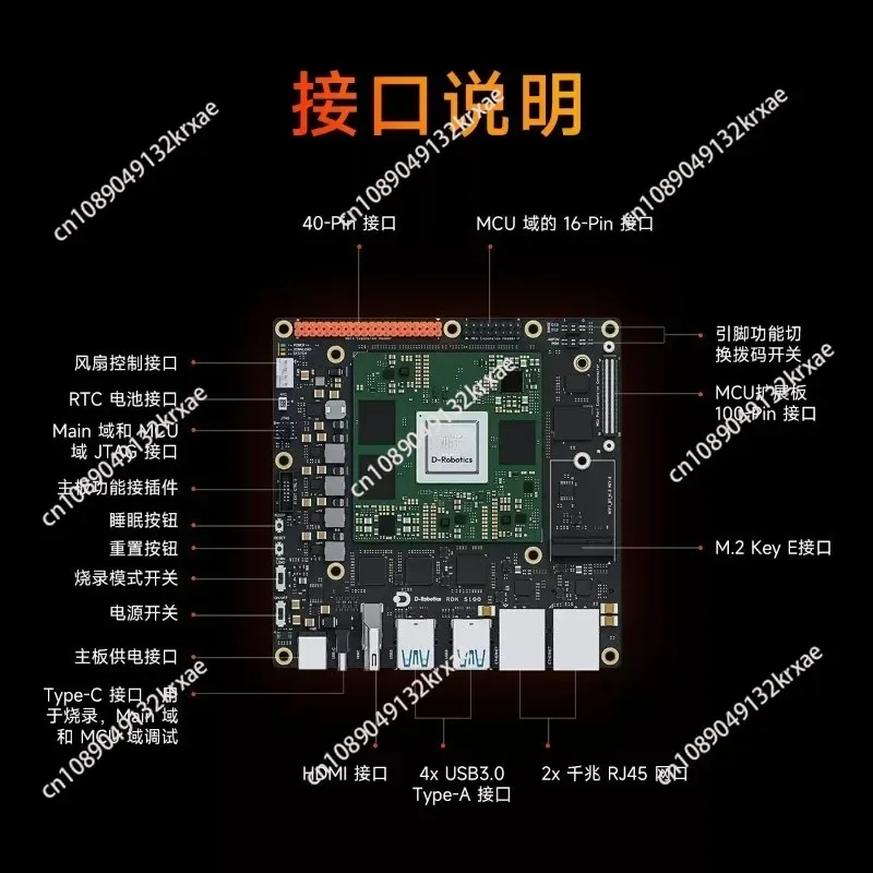 Robot  S100 Development Board with ROS, AI Kit, X5 Jetson Orin Compatible High-Performance Embedded System