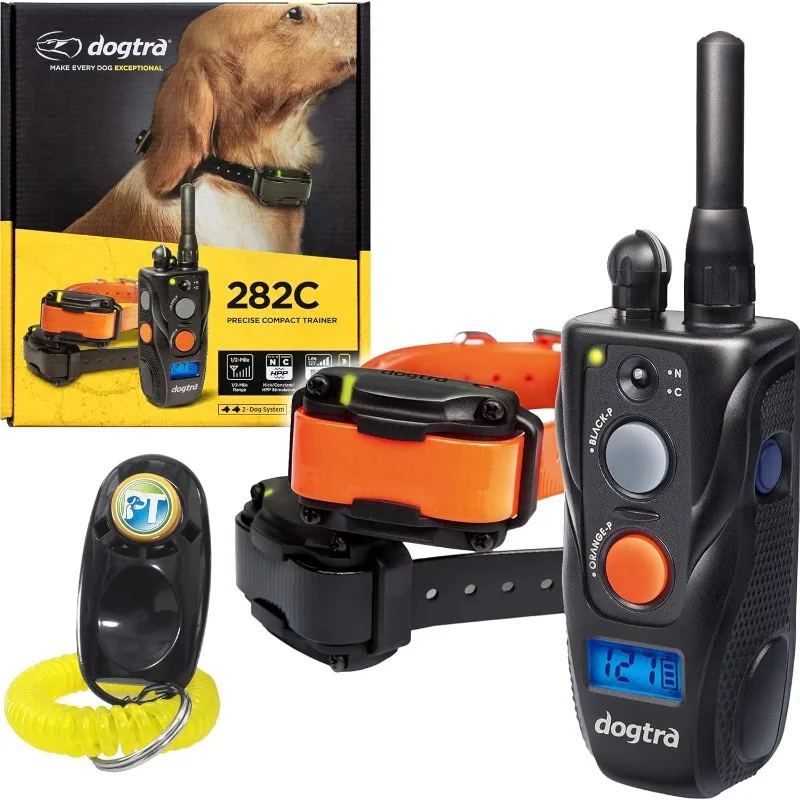 Dogtra 282C Remote Training E-Collar for 2 Dogs - 1/2 Mile Range - 127 Static Stimulation Levels, Vibration, Rechargeable