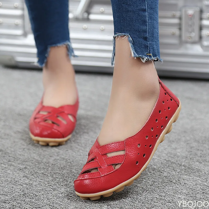 Women Flats Shoes Slip On Shoes For Women Fashion Women\'s Moccasins Flat Genuine Leather Women Shoes Casual Female Zapatos Mujer