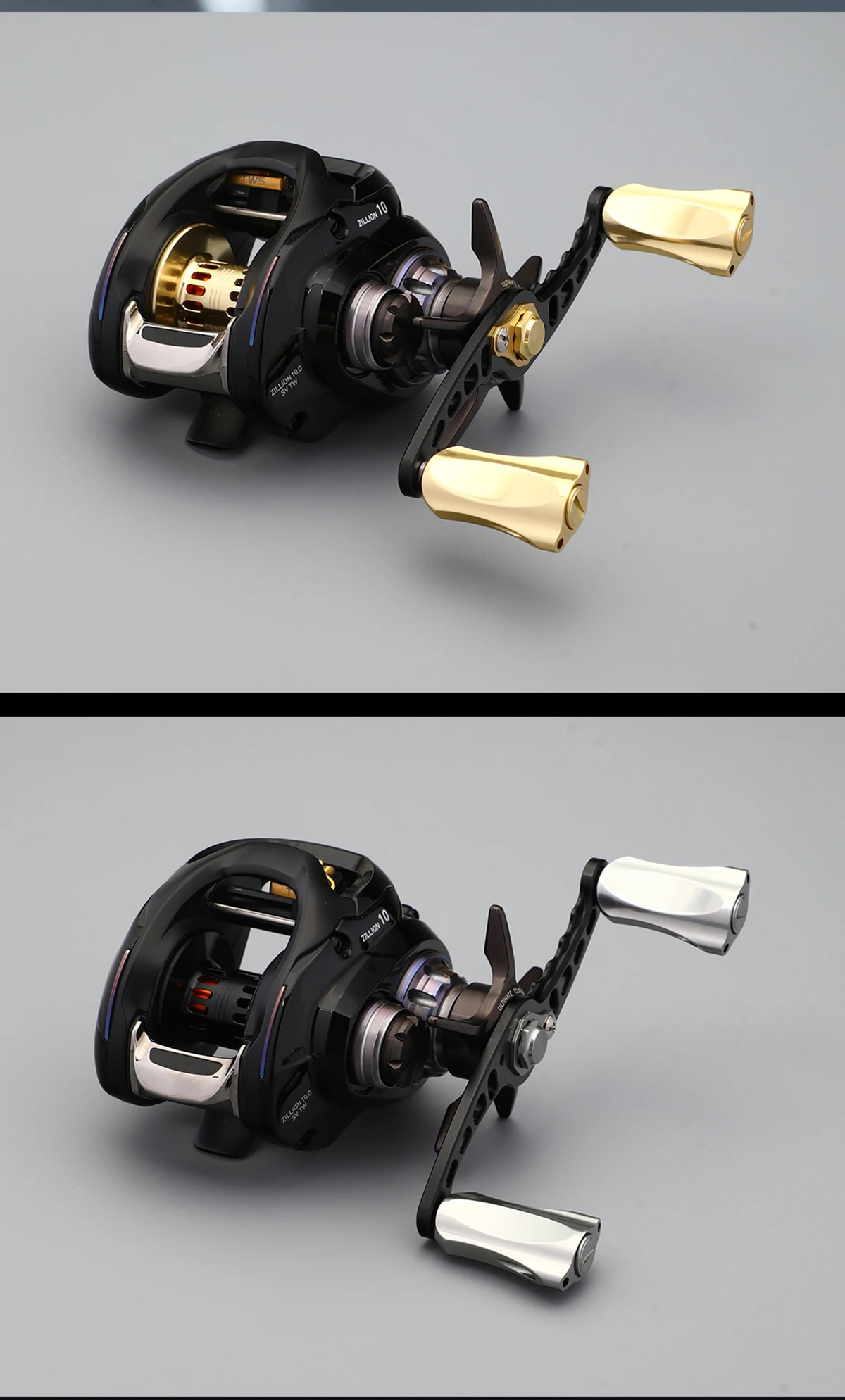 HEIGHTEN Baitcasting-Rollen-Modifikationskit: Doppelgriff, 95mm Mittelabstand + 21mm Durchmesser Knöpfe, Zubehör für Angelrollen-Modifikation – Detail 6