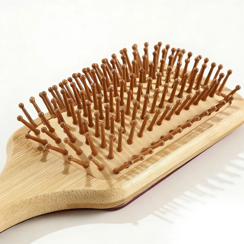 Anti-Static Acetate Hair Comb with Airbag Pad Fashionable OL Style Women's Geometry Hairbrush Handmade Processed Elastic 4