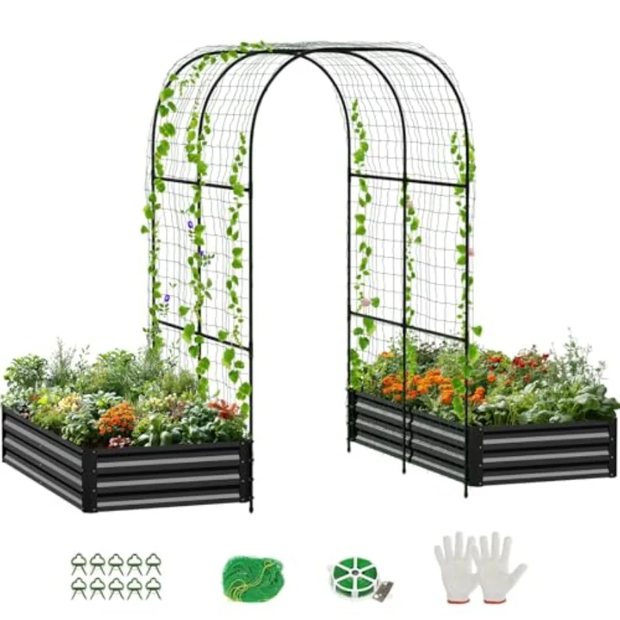 3 in 1 Galvanized Raised Garden Bed with 87