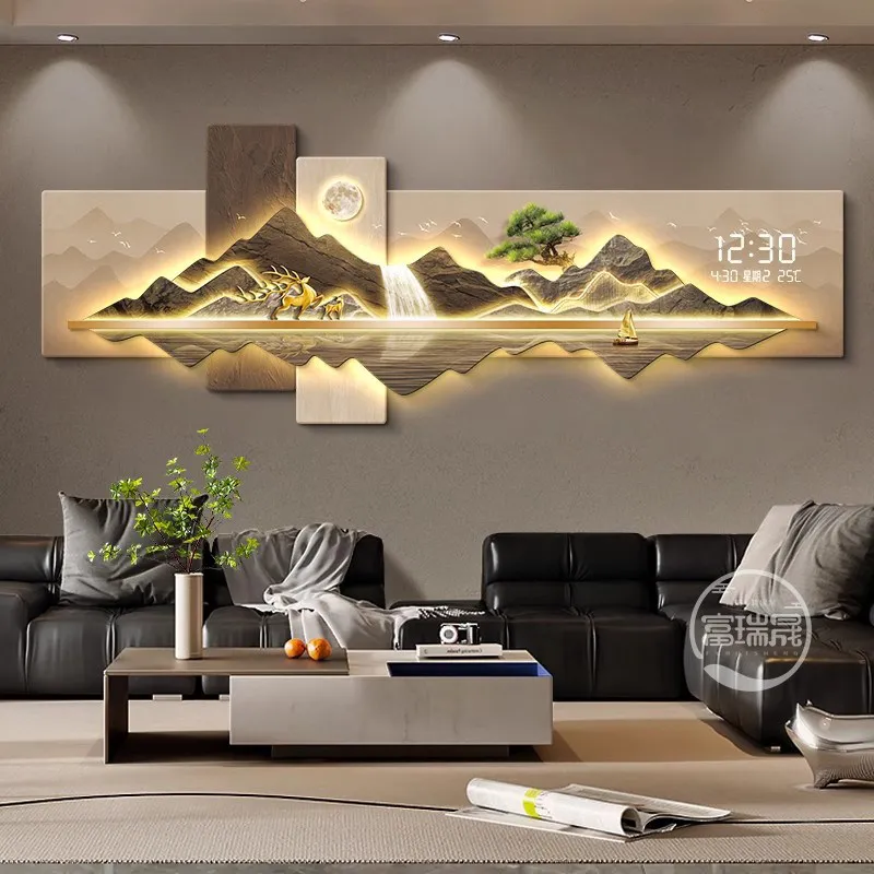 Fashion Luxury Wall Clocks Big Size Art Mural Led Nordic Vintage Wall Watch Creative Orologio Da Parete Living Room Decoration