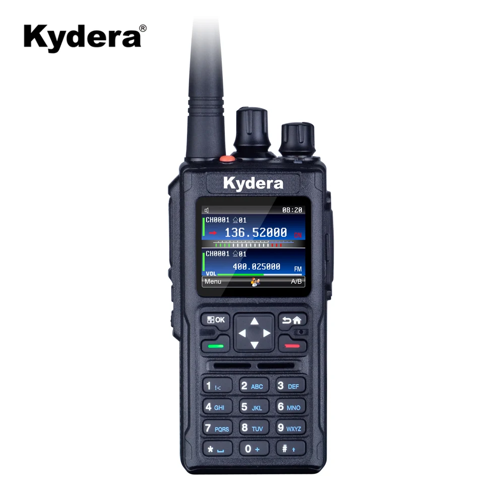 KYD/ NHR1 VHF UHF Handheld Digital Wireless 2-way Communication DR-550UV AES256 IPx4 Water Resistant 5km Range 2000-2500mAh 4
