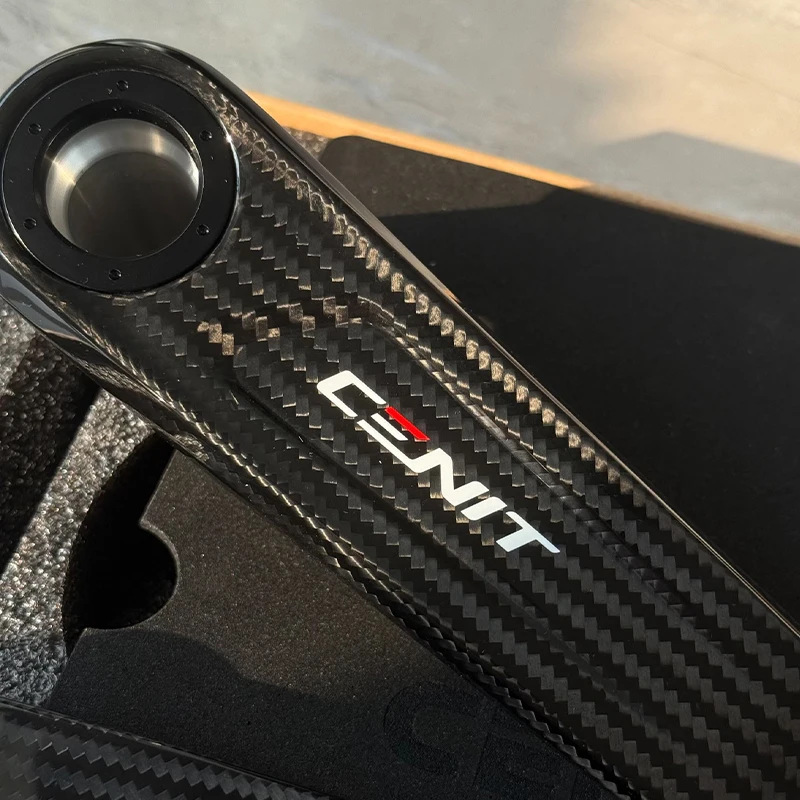 CENIT PT03 Carbon Fiber Road Bike Crankset 24mm Titanium Spindle Large Logo Spider Power Meter
