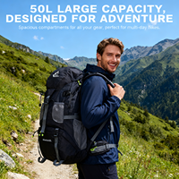 High Quality Brand FREE KNIGHT Outdoor 50L Backpack Double Shoulder Bag Women's Hiking Sports Travel Camping Bag Men's Backpacks