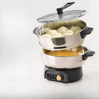 LIVEN Electric steamer a multi-functional household electric hot pot that integrates steaming and boiling 12.5L 220V 2100W