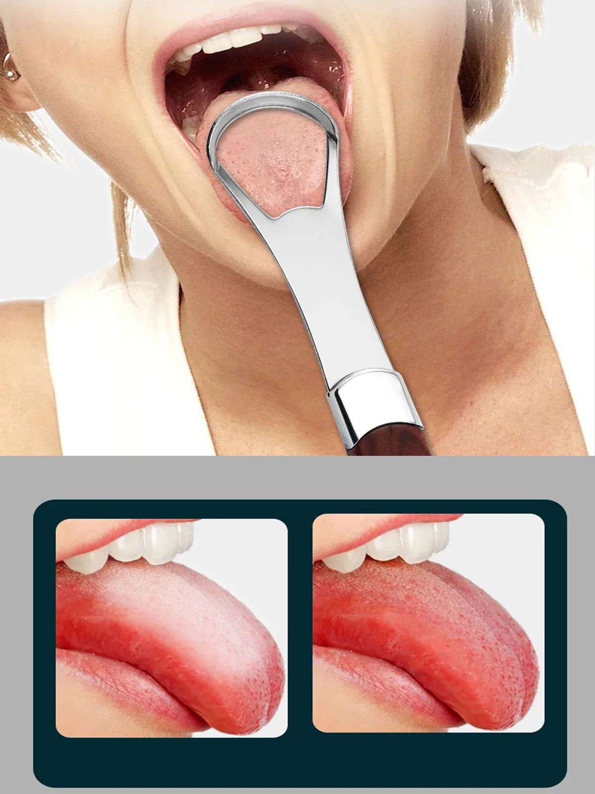 

Stainless Steel Tongue Scraper Portable Case Oral Mouth Brush Tongue Scraper Dentisty Oral Hygiene Care