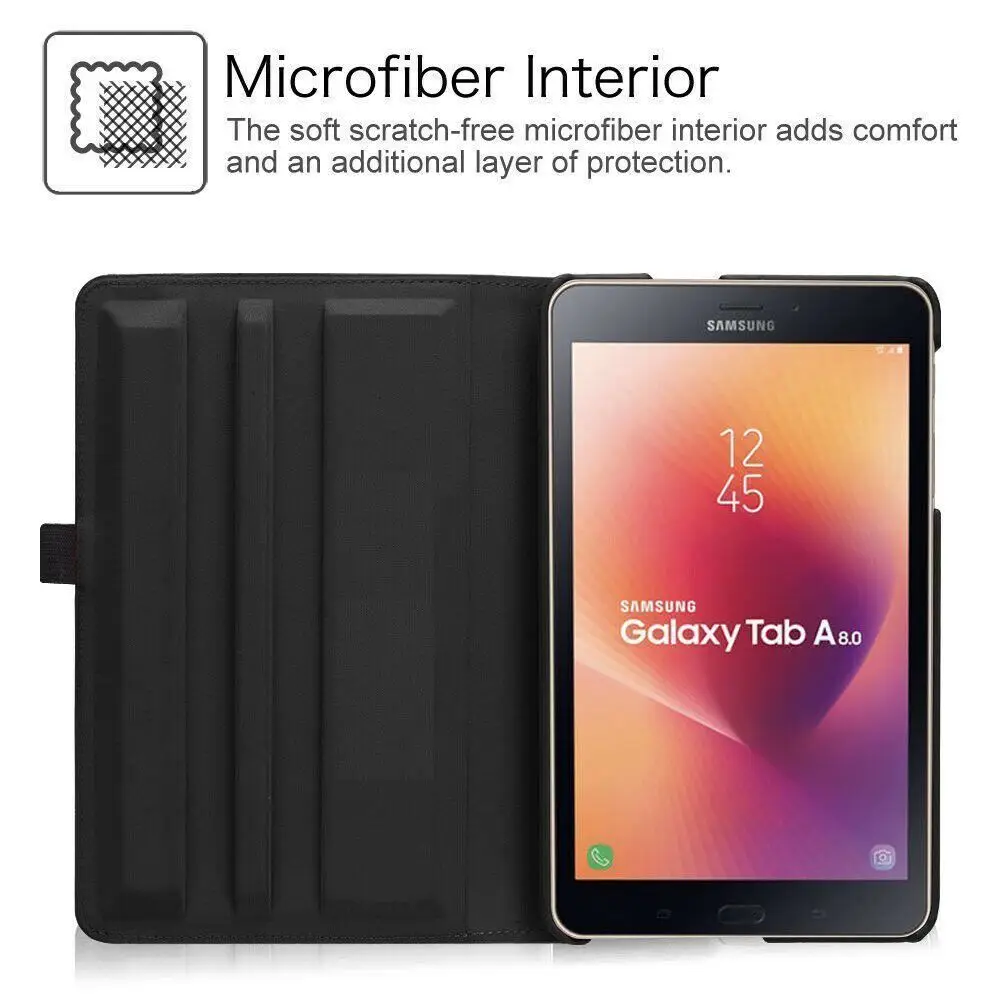 Case For Samsung Galaxy Tab A 8.0 2017 Funda Smart SM-T380 SM-T385 360 Degree Rotating Flip Stand Cover with Hard Hard - view 5