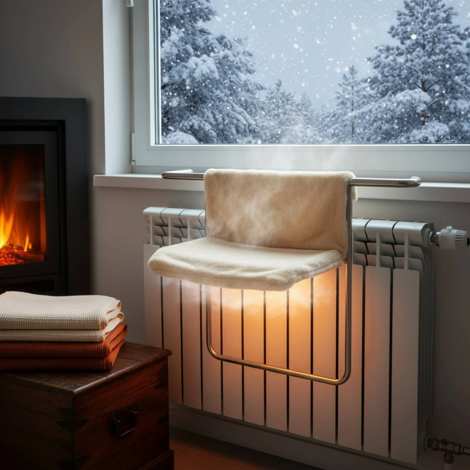 

Feline Window Perch Warm Window Feline Bed Easy to Clean Supportive Design for Cats, Indoors
