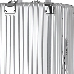 New Aluminum Magnesium Alloy Suitcase Travel Carry On Luggage Aluminum Frame Suitcase Large Capacity Password Roller Trolley Box