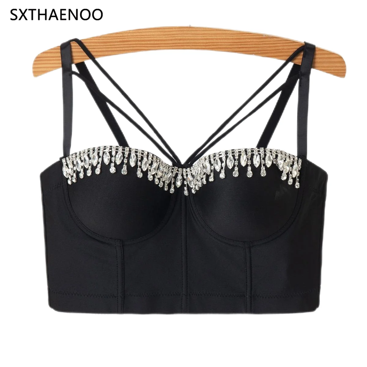 

sxthaenoo ropa de mujer woman clothing y2k clothes tops clothes emo summer corset crop top goth haut femme halter ladies 2025