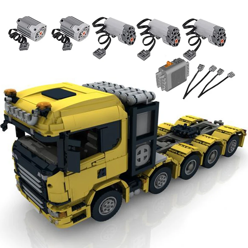 3937PCS 10x4 SLT Engineering Container tractor unit Dump Truck trailer Tower Head DIY creative Child Toy gift technology Blocks