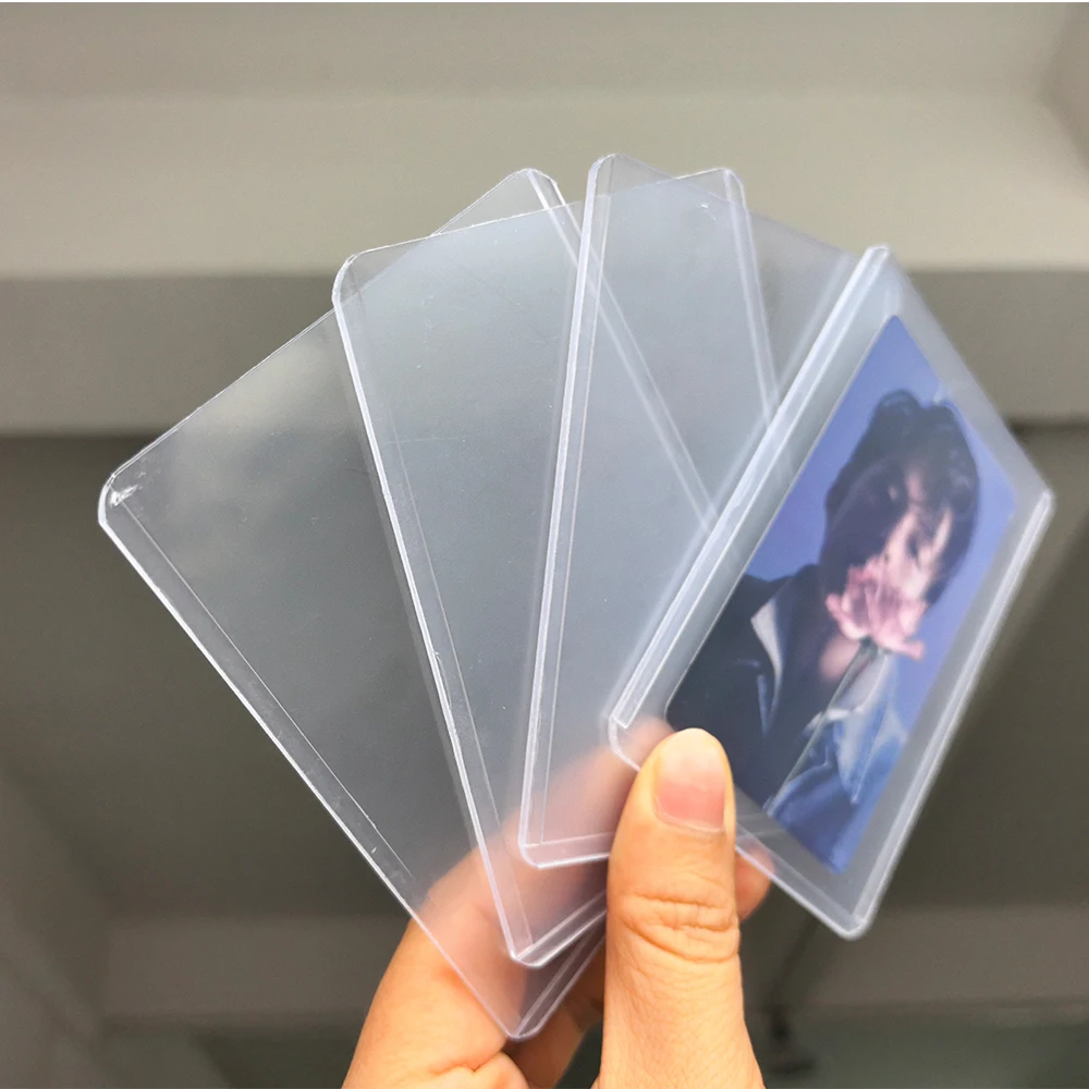5/10/25/50Pcs PVC Transparent Card Sleeve Protective Film Kpop Card Clear Card Holder Idol Photo Game Card Holders Cover