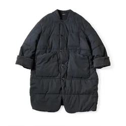 Jaqueta de algodão com colcha embrulhado, Parkas japonesas, comprimento médio casual, 23AW, Hirata e Hongri, 5 peças