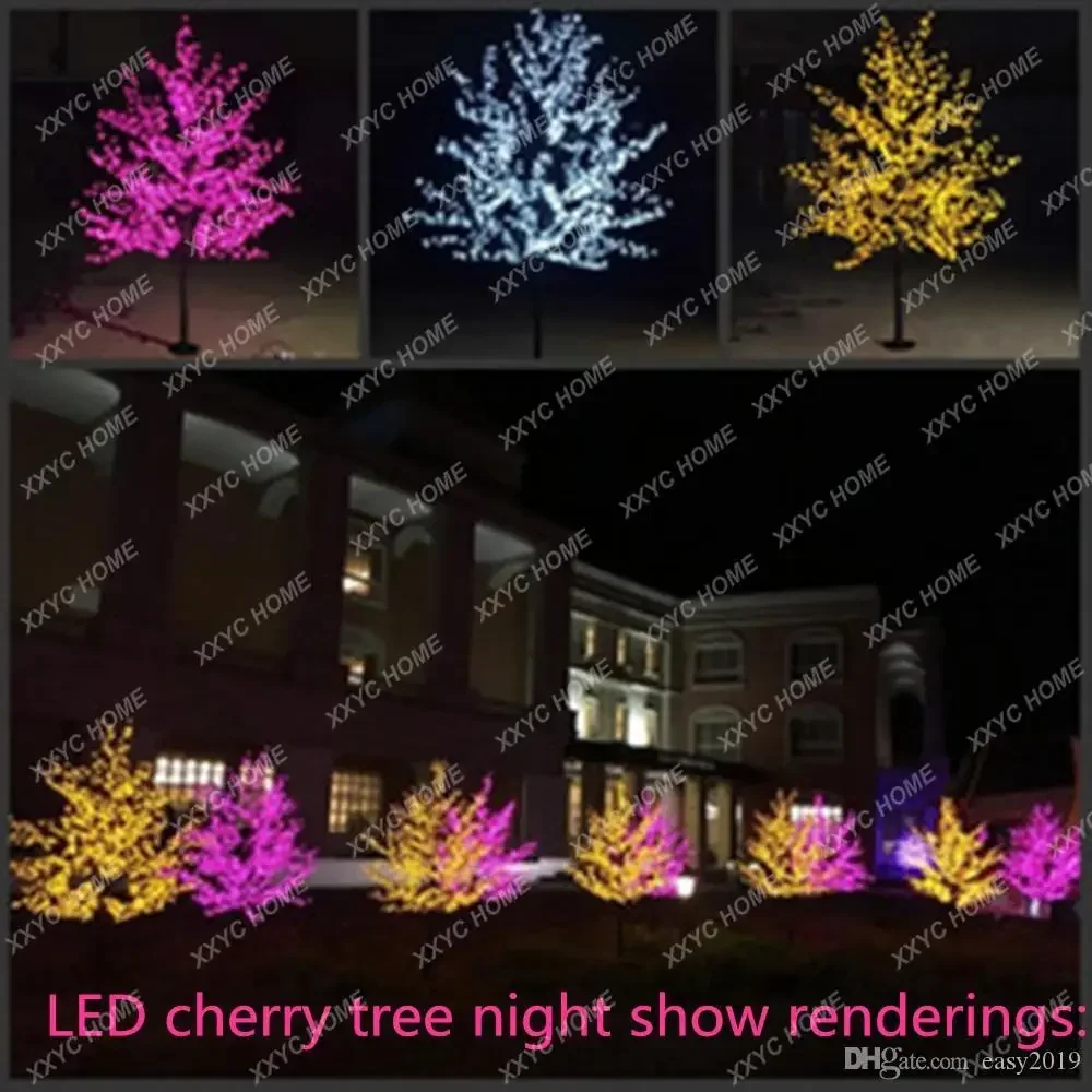 1.5M LED Artificial Cherry Blossom Tree Light Christmas Light 480pcs LED Bulbs 110 220VAC Rainproof fairy garden Christmas decor