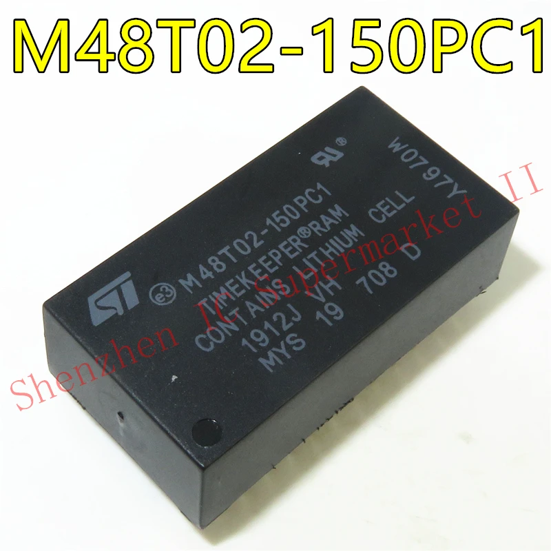 New&Original M48T02-150PC1 5.0V, 16 Kbit (2Kb x 8) TIMEKEEPER SRAM