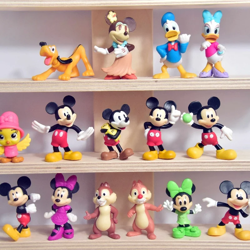 Disney Action & Toy Figurki Myszka Miki Minnie Retro Klasyczna Lalka Prezenty Śliczna Kreskówka Zabawka Figurki Anime Zbieraj Ozdoby Zabawki