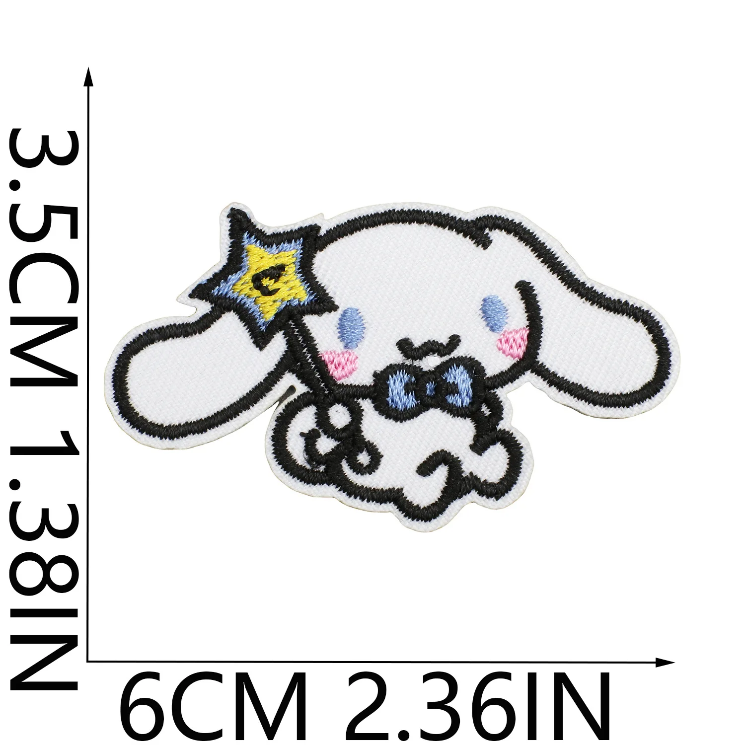 Kuromi-子供服を縫うためのCinnamoroll Pochacco Sanrio Kuriアップリケ,刺embroideryパッチにアイロンをかける,漫画のコートステッカー,21個