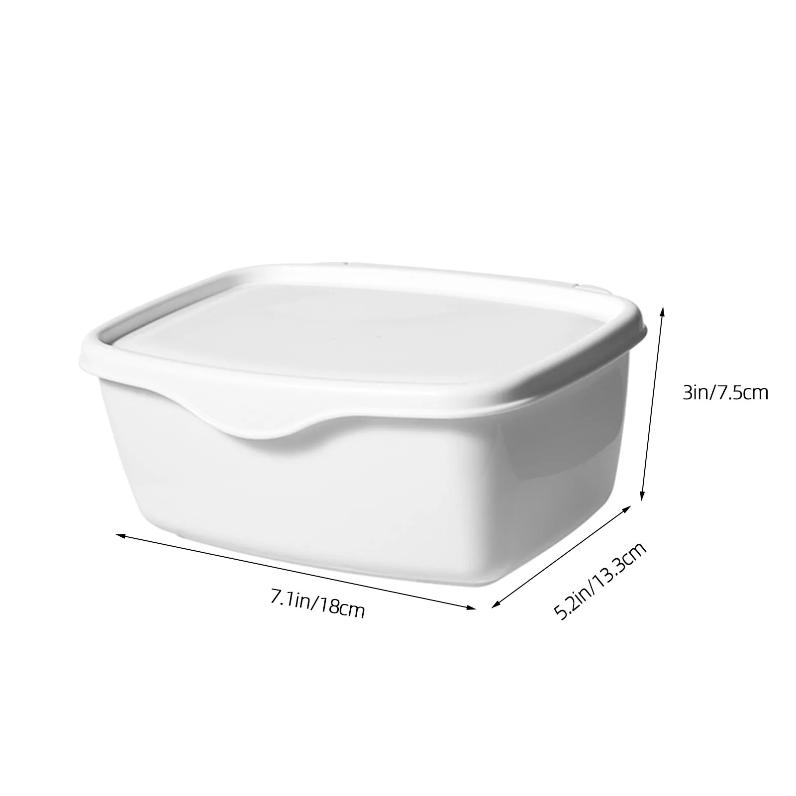 Square Plastic Tissue Box with Cover Compact Lightweight Storage Case for Wet Tissues Napkins Masks Wipes Holder Desktop - view 2