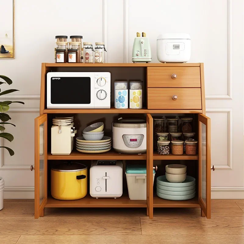 Kitchen Sideboards 찬장 Cabinet Bakers Rack, Dish Storage Rack, Microwave Oven Stand with Shelves, Standing Utility Cabinet 부엌 캐비닛