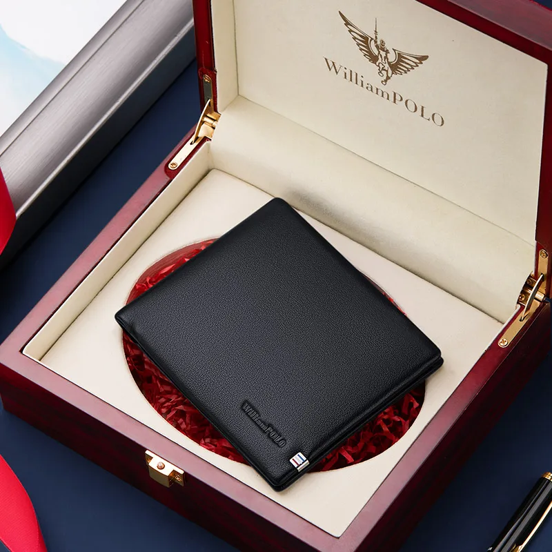 

Men's Genuine Leather Short Wallet 2024 Fashion Simple Light Luxury Youth Coin Purse as a Birthday Gift for Boyfriend WILLIAMPOL