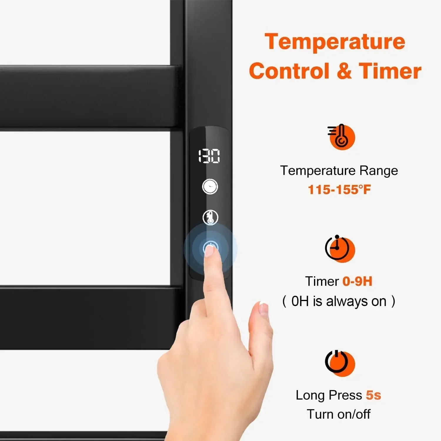 

[XMSJ] Полотенцесушитель, Полка для полотенец для ванной комнаты, Электрическая сушилка для полотенец на 8 бар, Настенный подключаемый обогреватель для ванны, Нержавеющая сталь 201 S